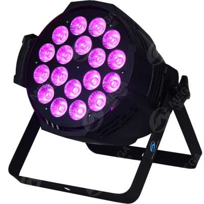 Pro dj stage event 6in1 RGBWAUV dmx par led 18x18