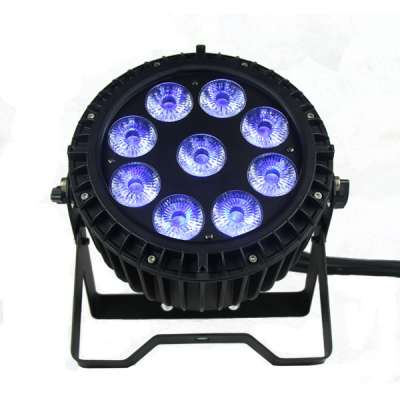 dj party stage effect 9pcs 18w 6in1 outdoor waterproof ip65 led par light