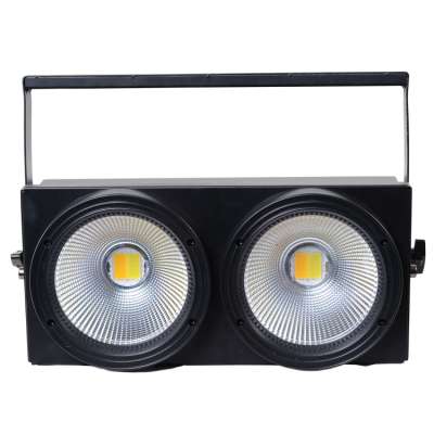 Indoor led cob blinder 2x100W 2in1 warm white + cool white cob stage light